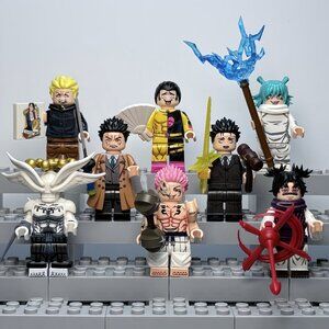 Jujutsu Kaisen Custom Minifigure Set – Sukuna, Choso, Kashimo & Hakari (8pcs)